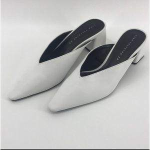 Zara Trafaluc white mules